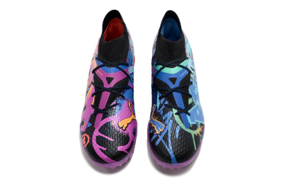 Puma Future Ultimate TF Artificial Turf Soccer Shoes - Black/Pink/Blue