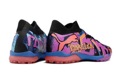 Puma Future Ultimate TF Artificial Turf Soccer Shoes - Black/Pink/Blue
