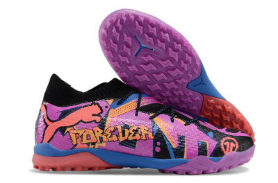 Puma Future Ultimate TF Artificial Turf Soccer Shoes - Black/Pink/Blue