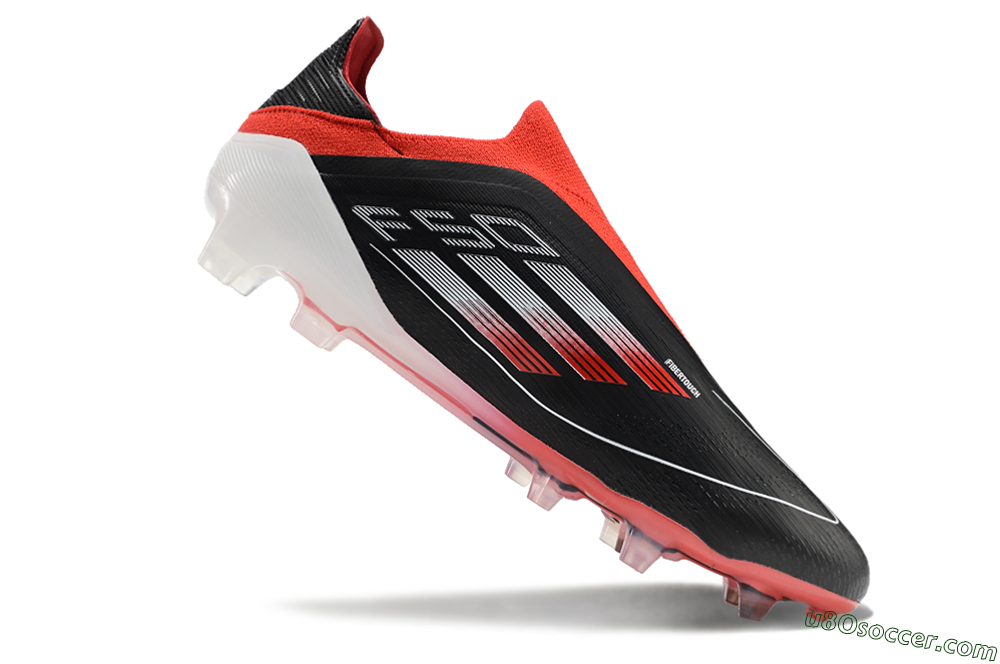 Adidas F50 Elite Laceless FG Firm Ground Soccer Cleats - Black/Red/White 4