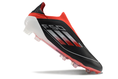 Adidas F50 Elite Laceless FG Firm Ground Soccer Cleats - Black/Red/White