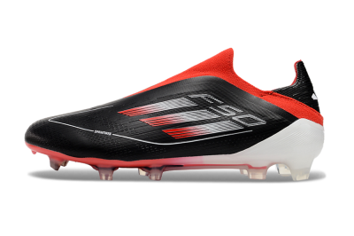 シューズ F50 ELITE LACELESS FG adidas F50 Elite Laceless Firm Ground - Black/Iron Met