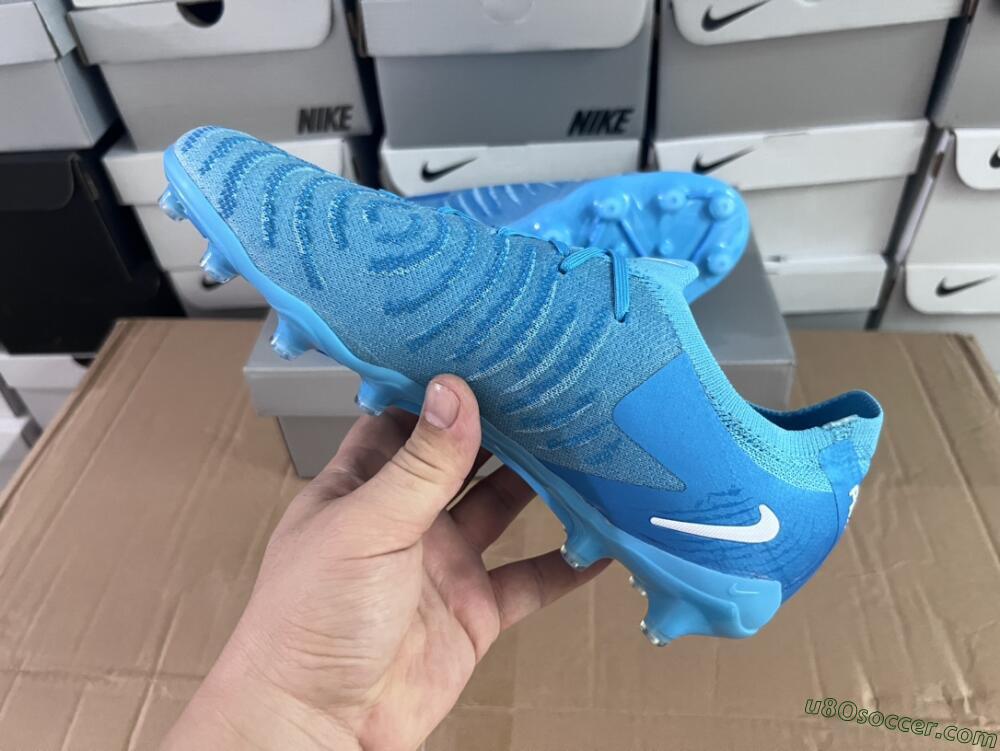 Nike Phantom GX 2 Elite AG Artificial Grass Soccer Cleats - Blue Fury/White