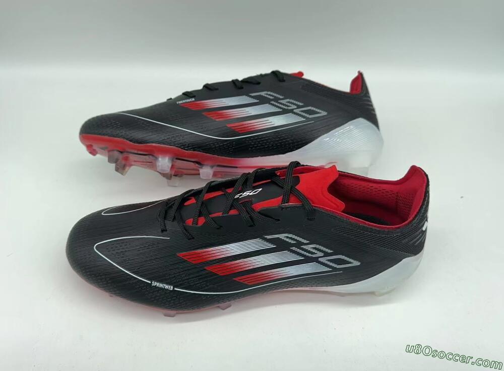 Adidas F50 Elite FG Firm Ground Soccer Cleats - Black/Red/White