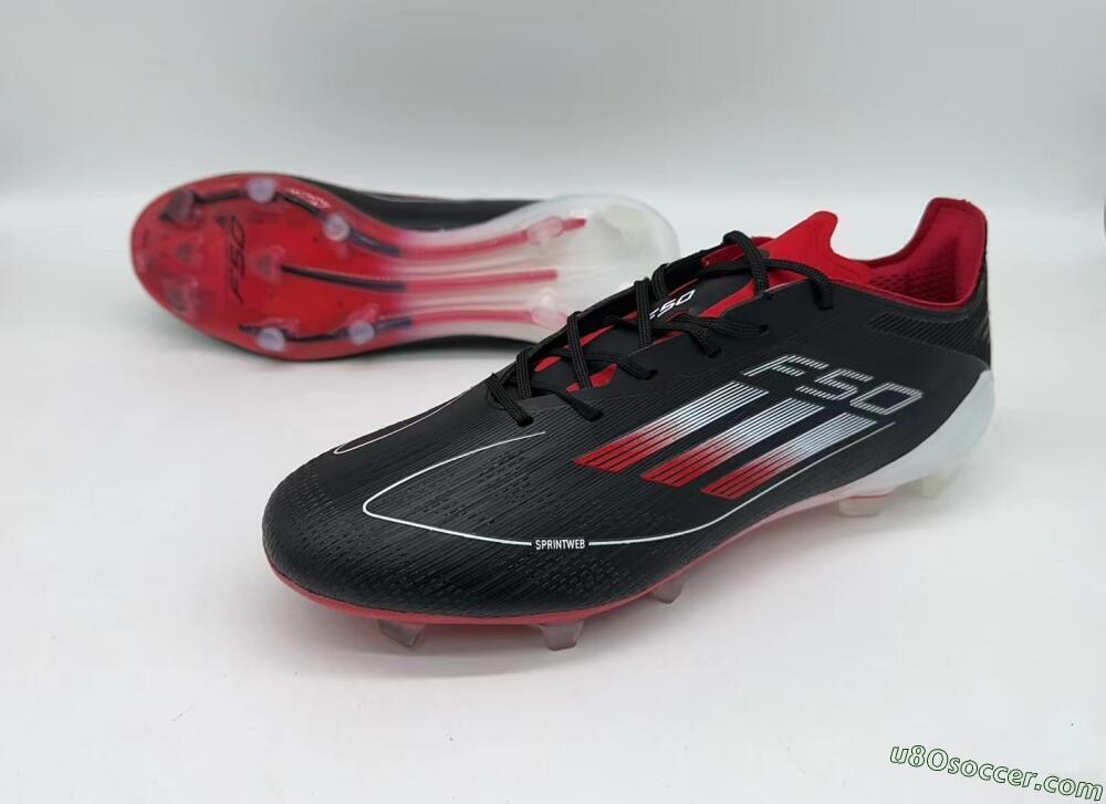 Adidas F50 Elite FG Firm Ground Soccer Cleats - Black/Red/White