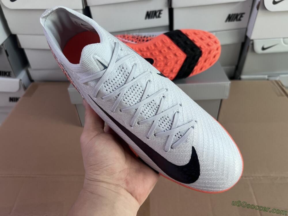 Nike Air Zoom Mercurial Vapor 15 Elite TF Artificial Turf Soccer Shoes - Grey/Orange/Black