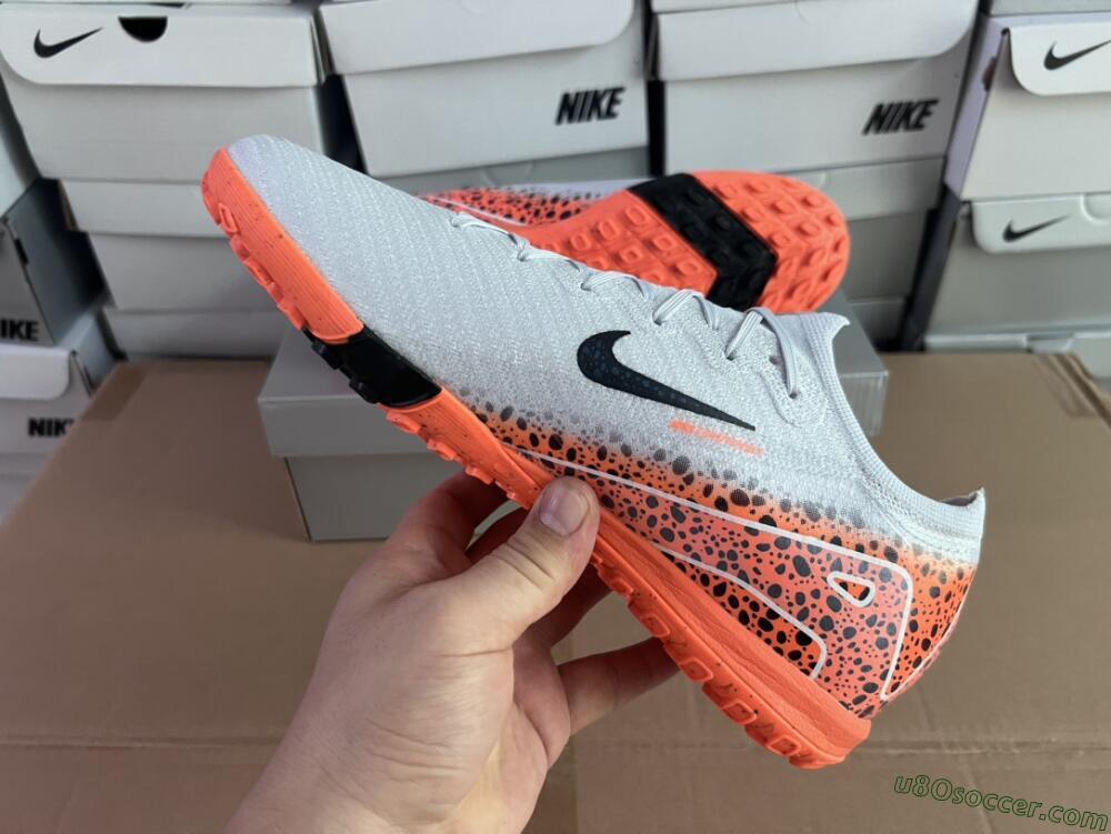 Nike Air Zoom Mercurial Vapor 15 Elite TF Artificial Turf Soccer Shoes - Grey/Orange/Black