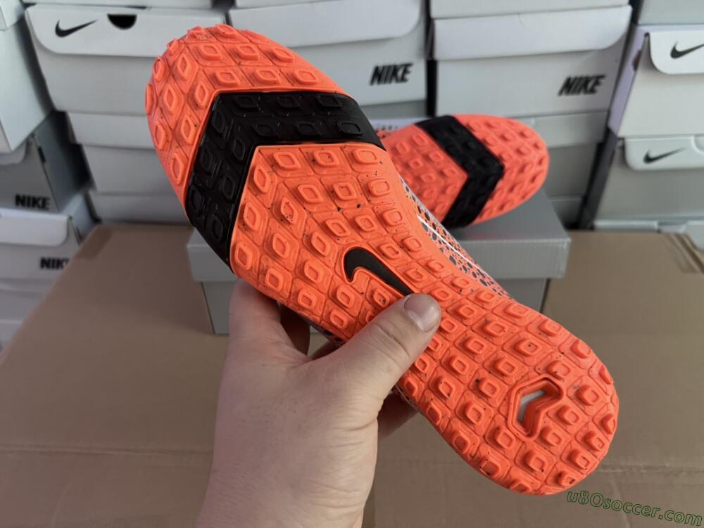 Nike Air Zoom Mercurial Vapor 15 Elite TF Artificial Turf Soccer Shoes - Grey/Orange/Black
