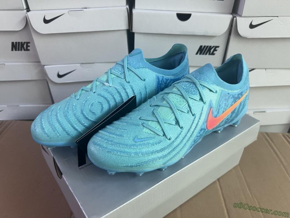 Nike Phantom Luna Elite AG Artificial Grass Soccer Cleats - Jade/Pink/Yellow