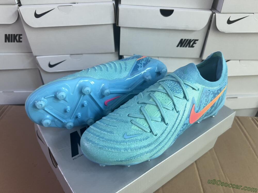 Nike Phantom Luna Elite AG Artificial Grass Soccer Cleats - Jade/Pink/Yellow
