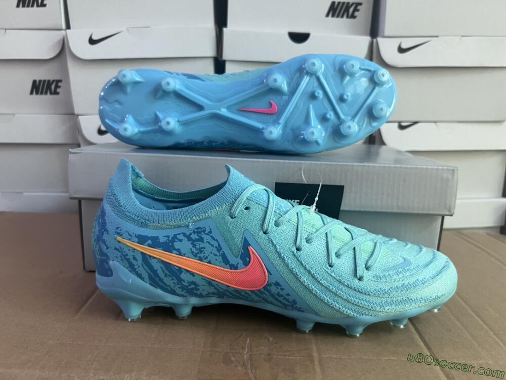 Nike Phantom Luna Elite AG Artificial Grass Soccer Cleats - Jade/Pink/Yellow