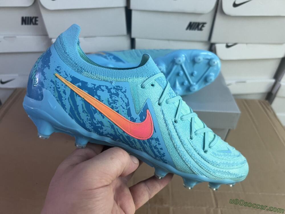 Nike Phantom Luna Elite AG Artificial Grass Soccer Cleats - Jade/Pink/Yellow