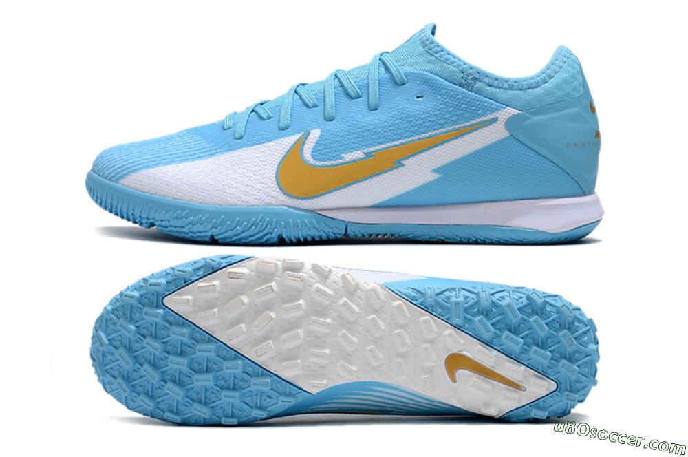 Nike Mercurial Vapor 13 Pro TF Artificial Turf Soccer Shoes - Jade/White/Gold 0