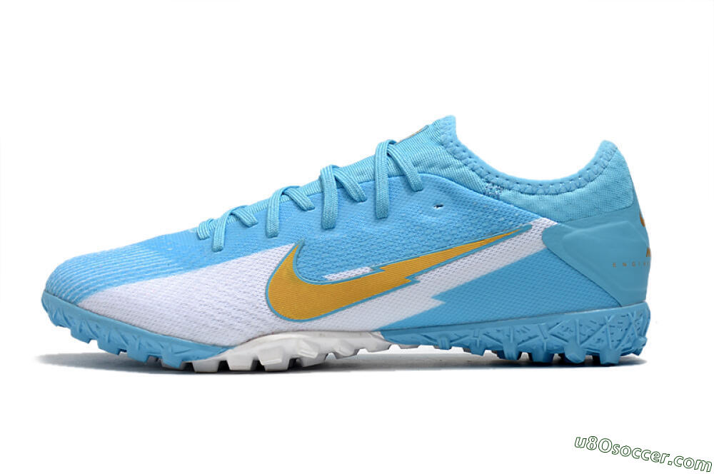 Nike Mercurial Vapor 13 Pro TF Artificial Turf Soccer Shoes - Jade/White/Gold 2