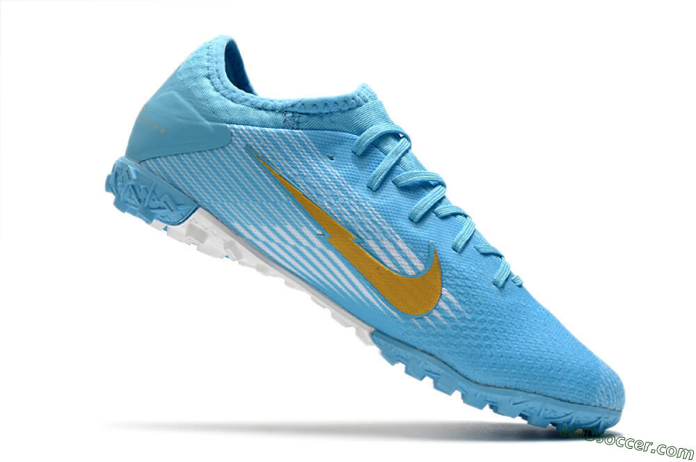 Nike Mercurial Vapor 13 Pro TF Artificial Turf Soccer Shoes - Jade/White/Gold 5