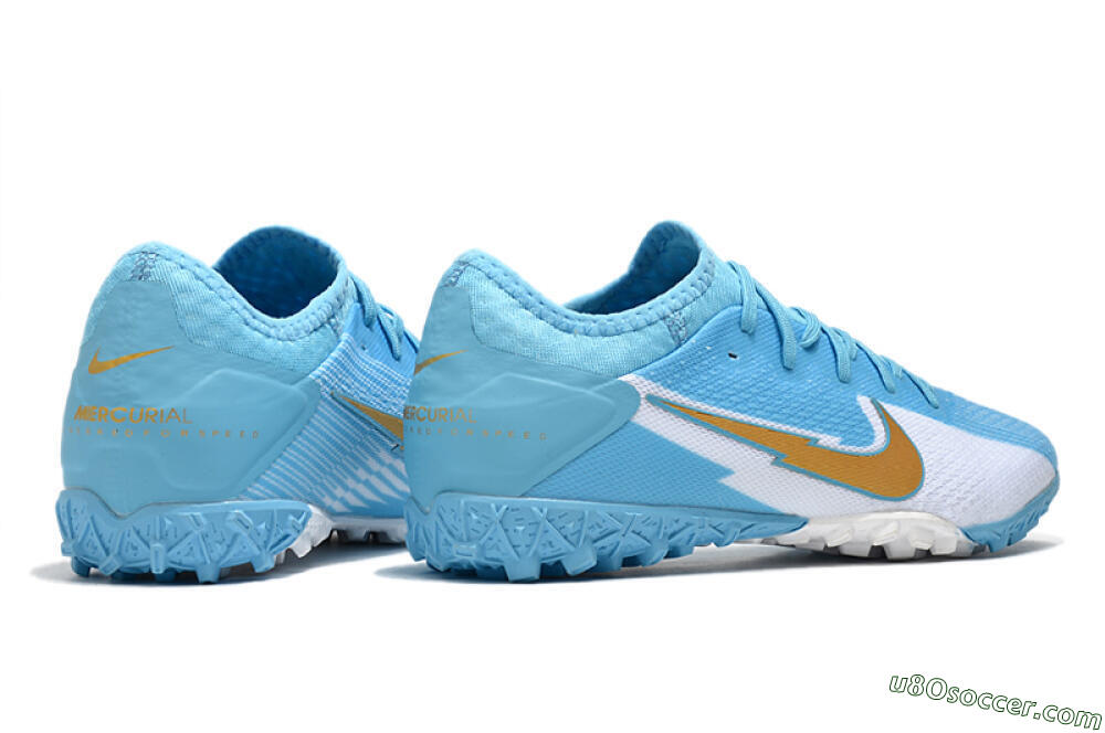 Nike Mercurial Vapor 13 Pro TF Artificial Turf Soccer Shoes - Jade/White/Gold 6