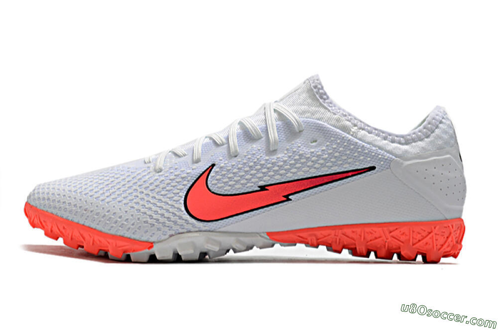 Nike Mercurial Vapor 13 Pro TF Artificial Turf Soccer Shoes - White/Red 2