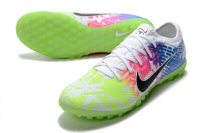 Nike Mercurial Vapor 13 Pro TF Artificial Turf Soccer Shoes - White/Black/Pink/Blue