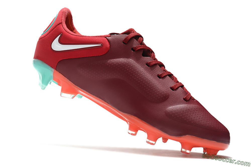 Nike Tiempo Legend 9 Elite FG Firm Ground Soccer Cleats - Red/Jade/White 4