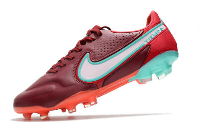 Nike Tiempo Legend 9 Elite FG Firm Ground Soccer Cleats - Red/Jade/White