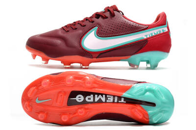 Nike Tiempo Legend 9 Elite FG Firm Ground Soccer Cleats - Red/Jade/White