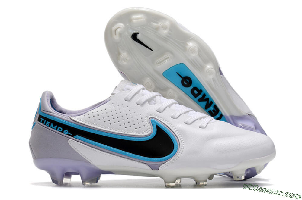 Nike Tiempo Legend 9 Elite FG Firm Ground Soccer Cleats - White/Jade/Black/Grey 1