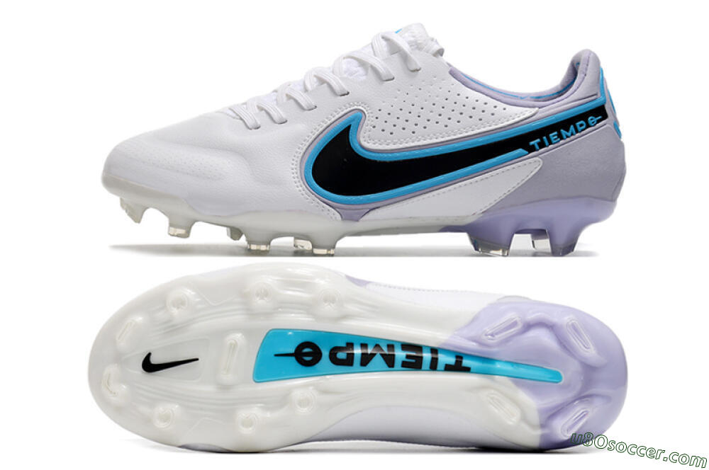 Nike Tiempo Legend 9 Elite FG Firm Ground Soccer Cleats - White/Jade/Black/Grey 0