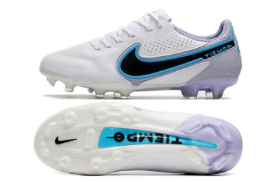 Nike Tiempo Legend 9 Elite FG Firm Ground Soccer Cleats - White/Jade/Black/Grey