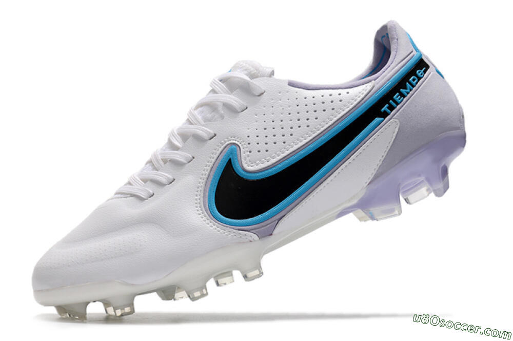 Nike Tiempo Legend 9 Elite FG Firm Ground Soccer Cleats - White/Jade/Black/Grey 5