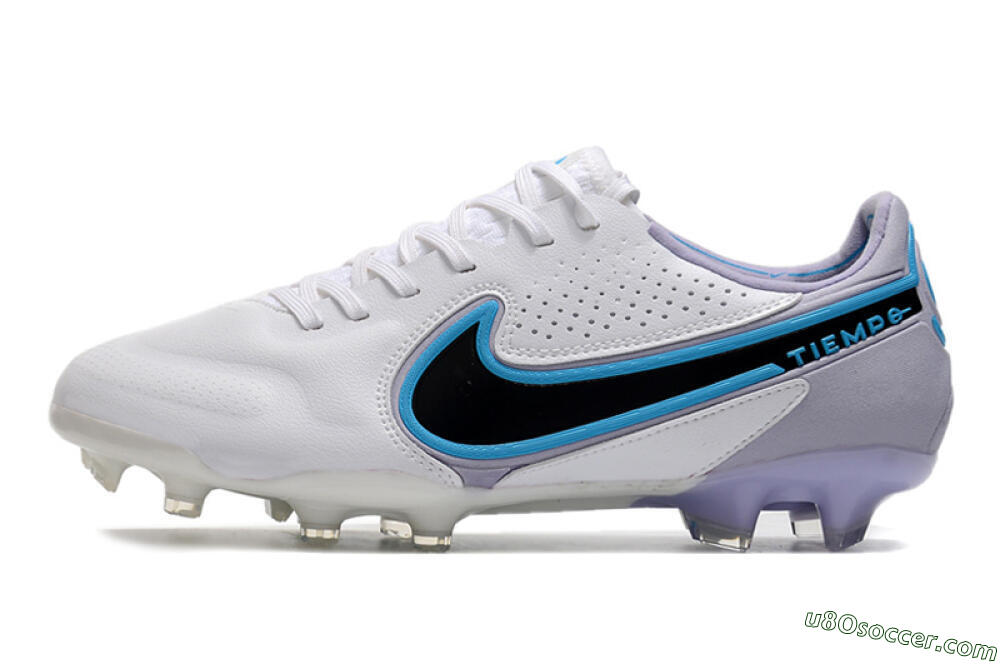 Nike Tiempo Legend 9 Elite FG Firm Ground Soccer Cleats - White/Jade/Black/Grey 2