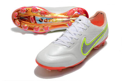 Nike Tiempo Legend 9 Elite FG Firm Ground Soccer Cleats - White/Yellow/Black/Gold