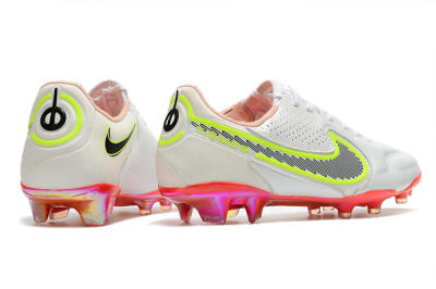 Nike Tiempo Legend 9 Elite FG Firm Ground Soccer Cleats - White/Yellow/Black/Gold