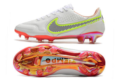 Nike Tiempo Legend 9 Elite FG Firm Ground Soccer Cleats - White/Yellow/Black/Gold