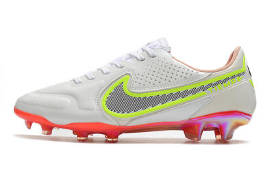 Nike Tiempo Legend 9 Elite FG Firm Ground Soccer Cleats - White/Yellow/Black/Gold