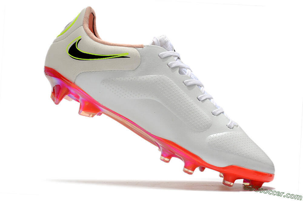 Nike Tiempo Legend 9 Elite FG Firm Ground Soccer Cleats - White/Yellow/Black/Gold 4