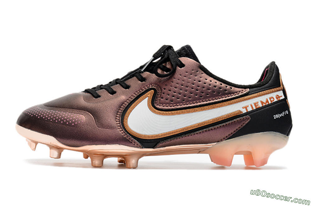 Nike Tiempo Legend 9 Elite FG Firm Ground Soccer Cleats - Gold/White/Black 2