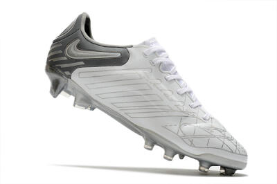 Nike Tiempo Legend 9 Elite FG Firm Ground Soccer Cleats - White/Grey/Silver