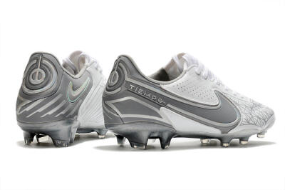 Nike Tiempo Legend 9 Elite FG Firm Ground Soccer Cleats - White/Grey/Silver