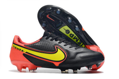Nike Tiempo Legend 9 Elite FG Firm Ground Soccer Cleats - Black/Yellow/Red