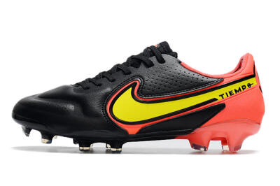 Nike Tiempo Legend 9 Elite FG Firm Ground Soccer Cleats - Black/Yellow/Red