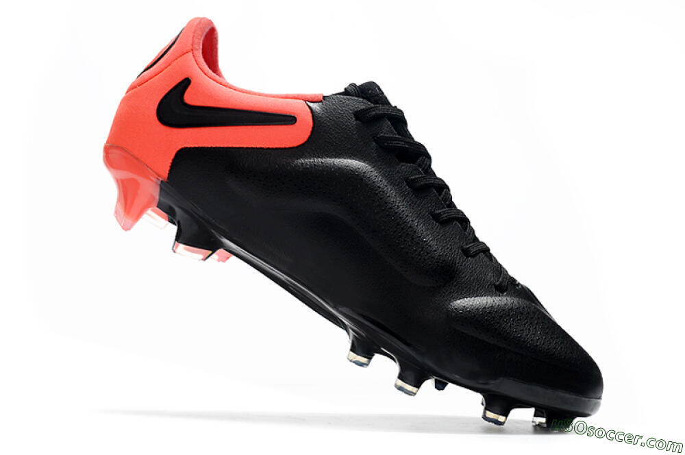 Nike Tiempo Legend 9 Elite FG Firm Ground Soccer Cleats - Black/Yellow/Red 4