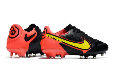 Nike Tiempo Legend 9 Elite FG Firm Ground Soccer Cleats - Black/Yellow/Red