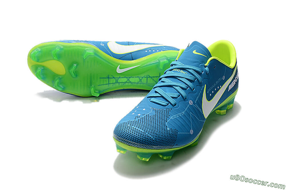 Nike Mercurial Vapor 11 FG Firm Ground Soccer Cleats - Blue/Yellow/White 3