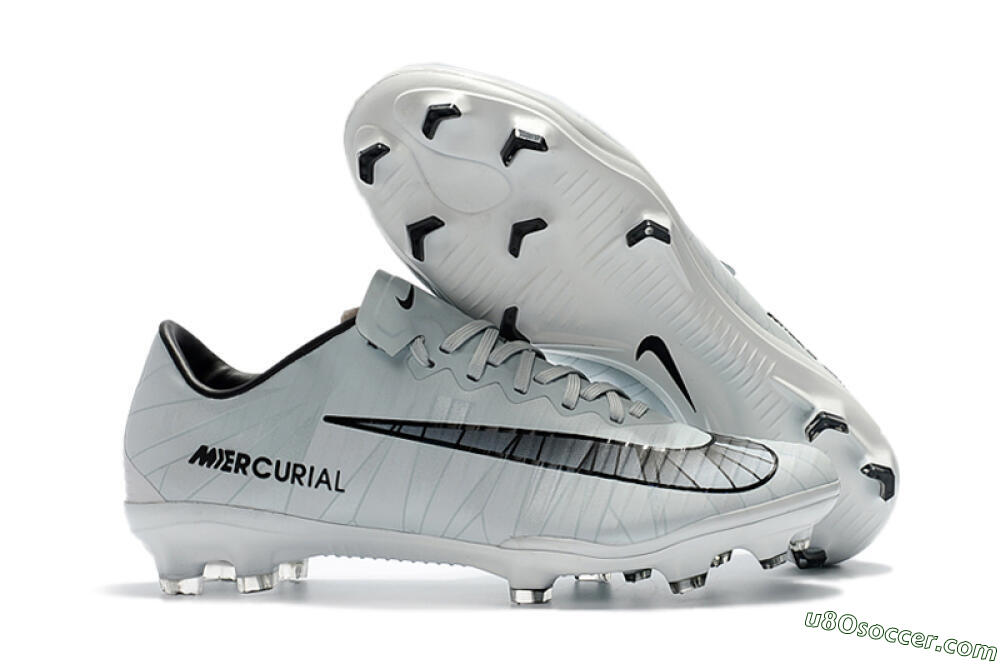 Nike Mercurial Vapor 11 FG Firm Ground Soccer Cleats - White/Black/Blue 1