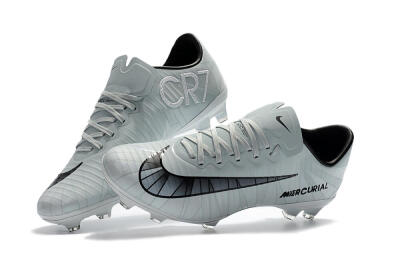 Nike Mercurial Vapor 11 FG Firm Ground Soccer Cleats - White/Black/Blue