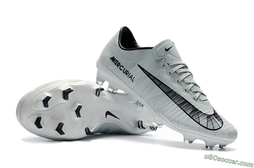 Nike Mercurial Vapor 11 FG Firm Ground Soccer Cleats - White/Black/Blue 4