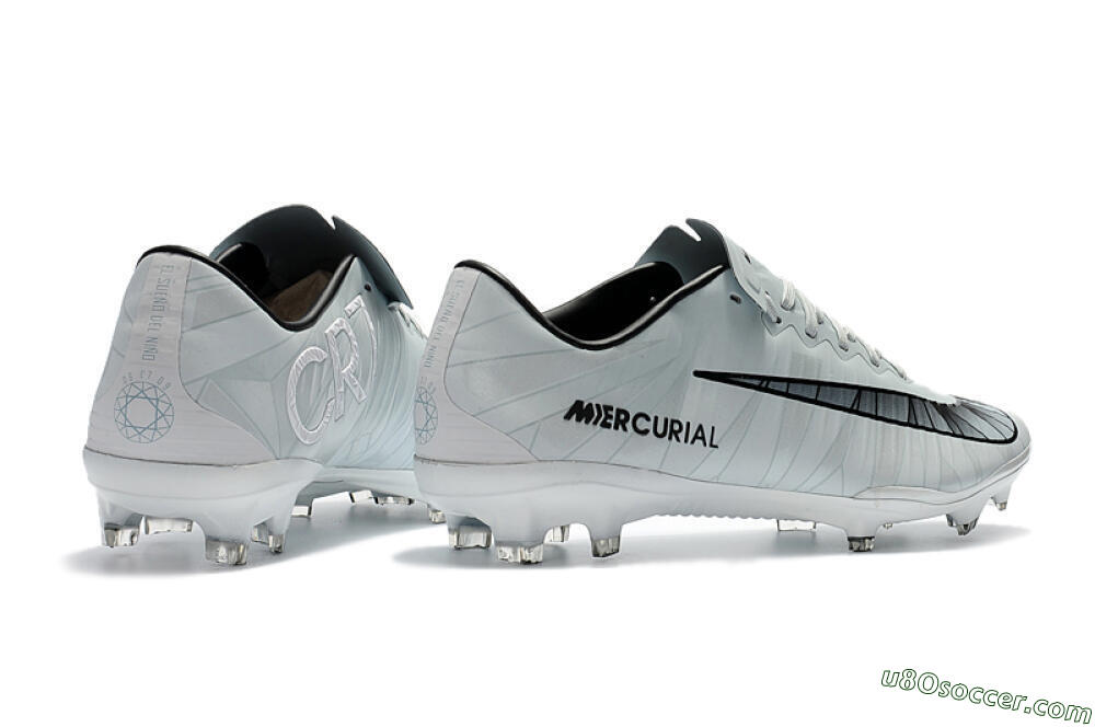 Nike Mercurial Vapor 11 FG Firm Ground Soccer Cleats - White/Black/Blue 9
