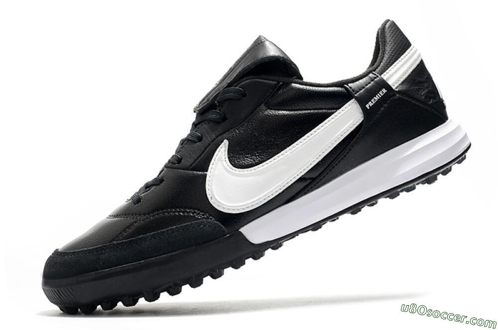 Nike The Premier 3 TF Artificial Turf Soccer Shoes - Black/White 5