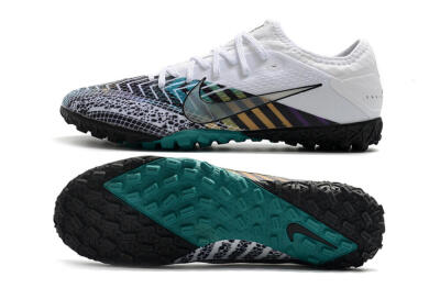 Nike Mercurial Vapor 13 Pro TF Artificial Turf Soccer Shoes - White/Black/Jade