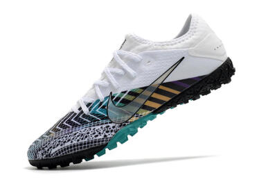 Nike Mercurial Vapor 13 Pro TF Artificial Turf Soccer Shoes - White/Black/Jade